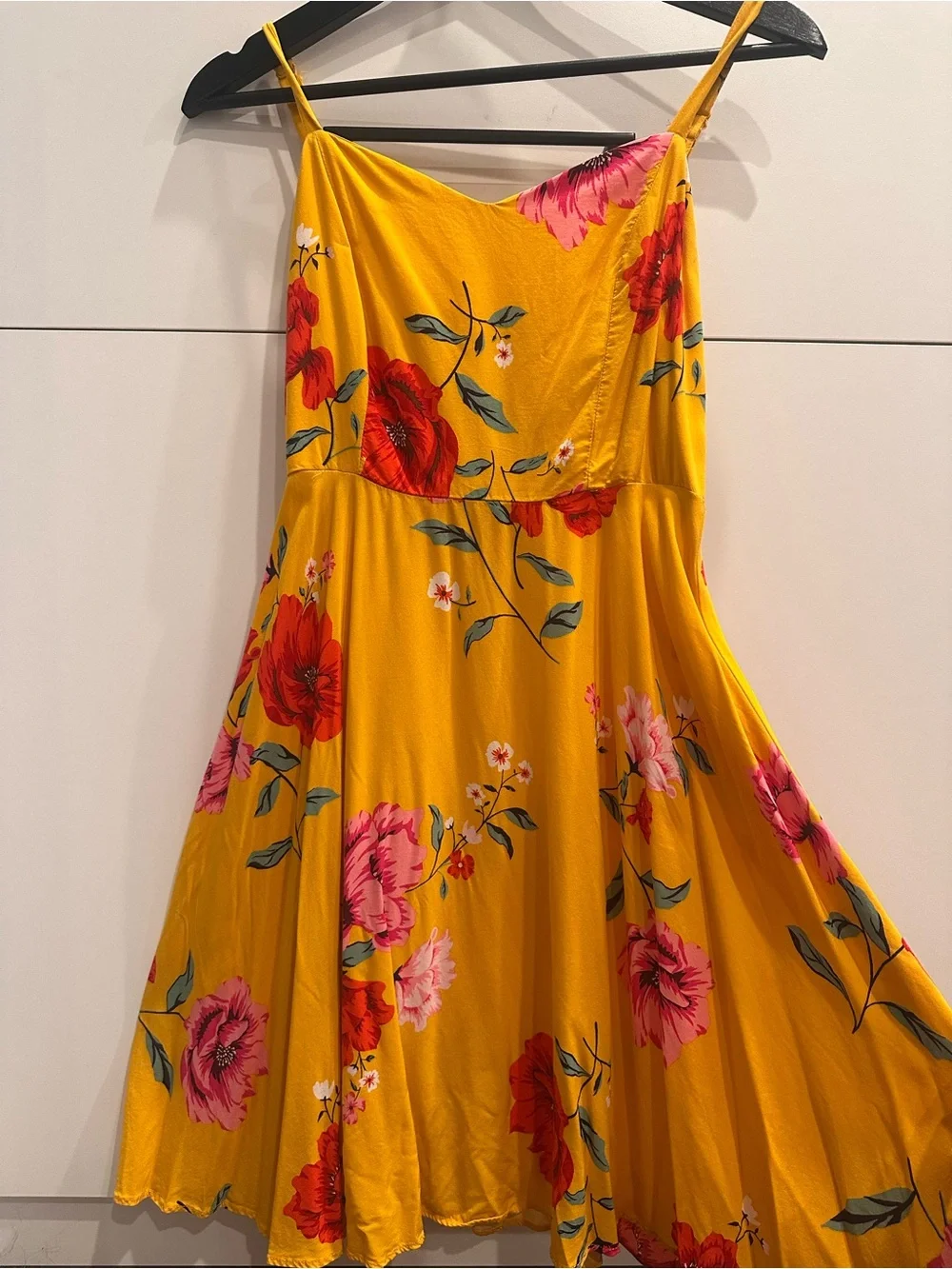 Old Navy Yellow Floral Spaghetti-Strap Dress